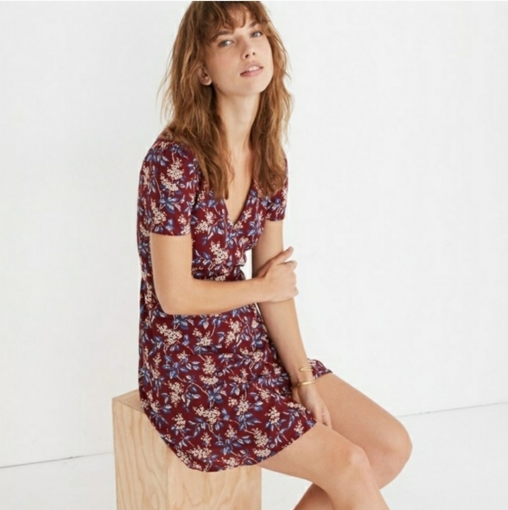 Madewell Button-Back Dress in Antique Flora